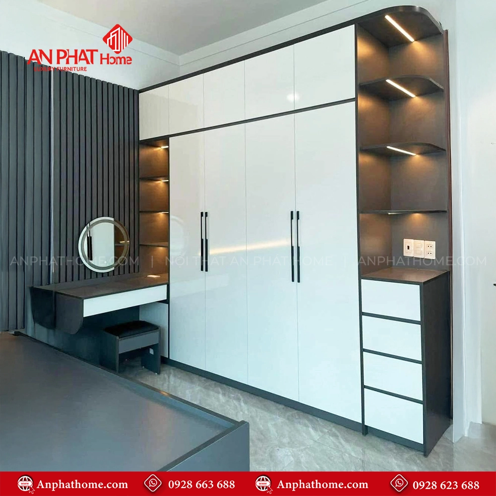 Tủ Quần Áo Gỗ TA-550 7 Tủ Quần Áo Gỗ TA-550 An Phát Home