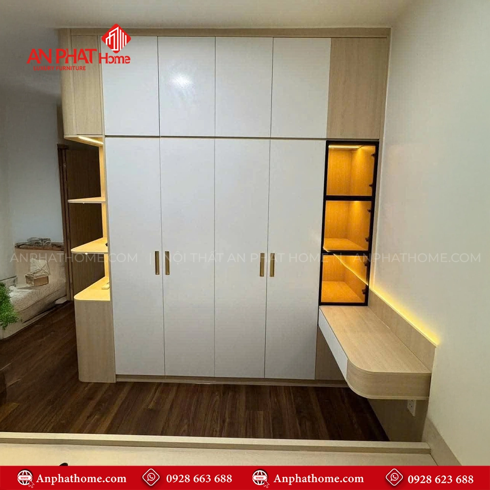 Tủ Quần Áo Liền Tường TA-578 7 Tủ Quần Áo Liền Tường TA-578 An Phát Home