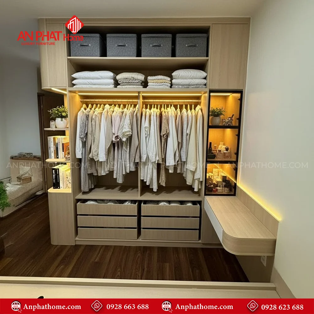 Tủ Quần Áo Liền Tường TA-578 8 Mẫu tủ quần áo trong phòng ngủ hiện đại