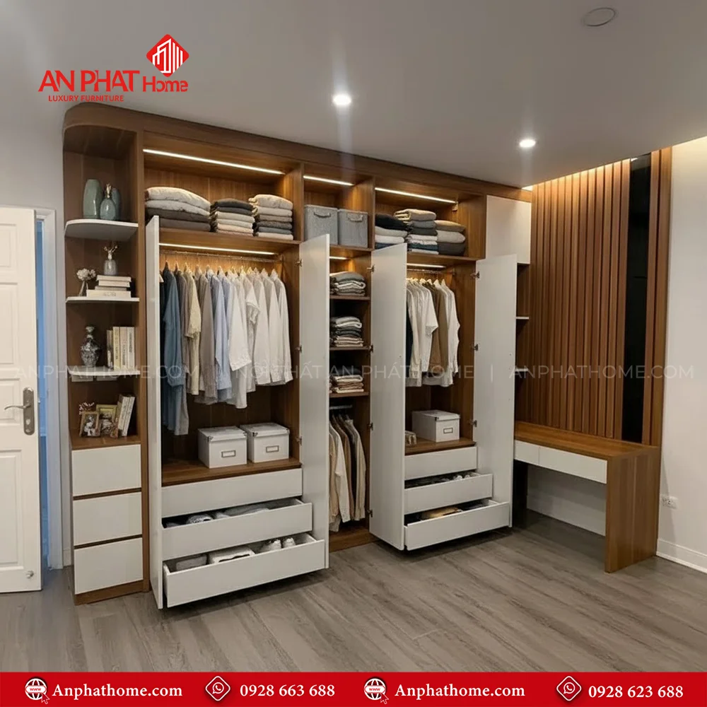 Tủ Quần Áo Phòng Ngủ Hiện Đại TA-559 8 Mẫu tủ quần áo thông minh cho phòng nhỏ