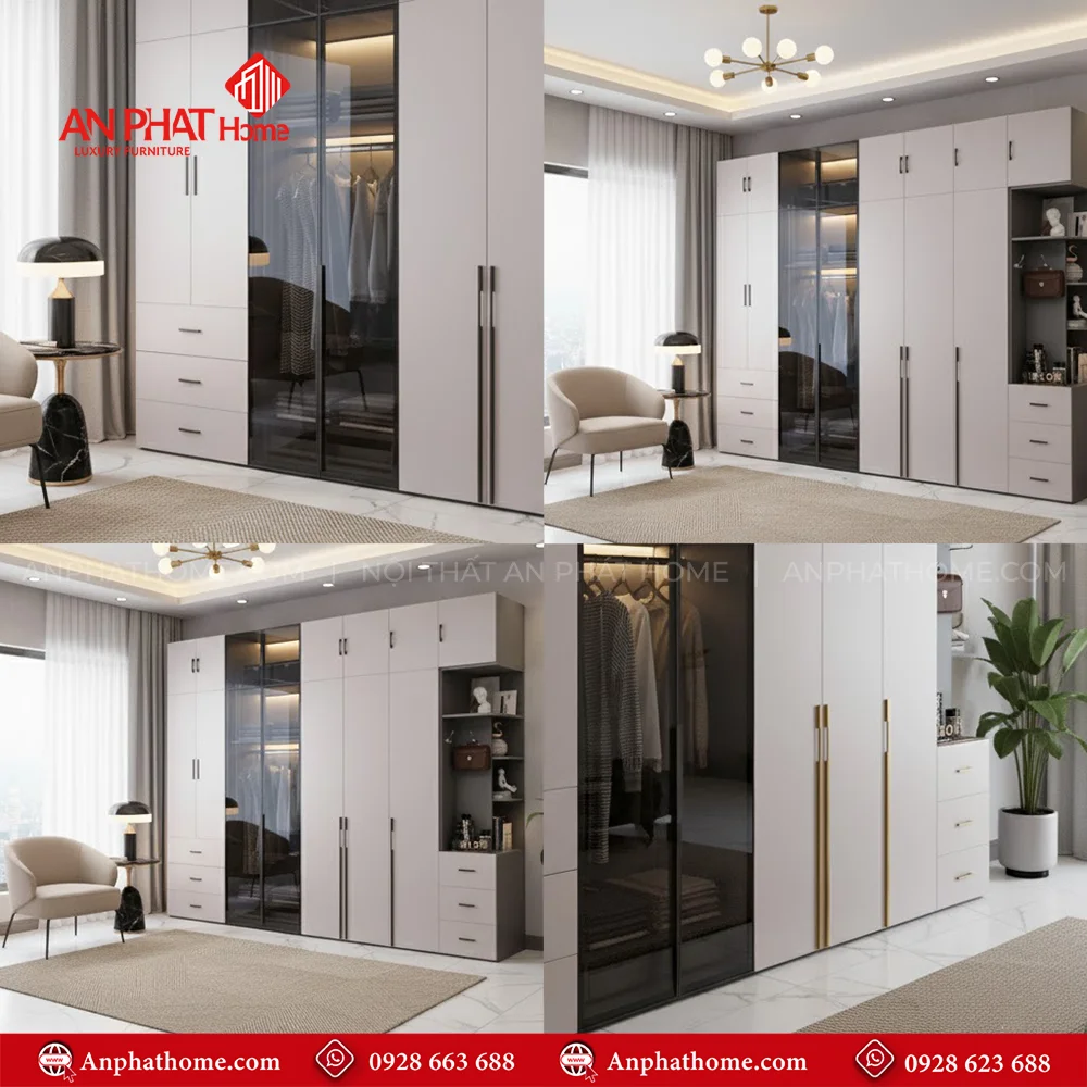 Tủ Quần Áo Thông Minh TA-538 9 Thiết kế tủ quần áo hiện đại sang trọng