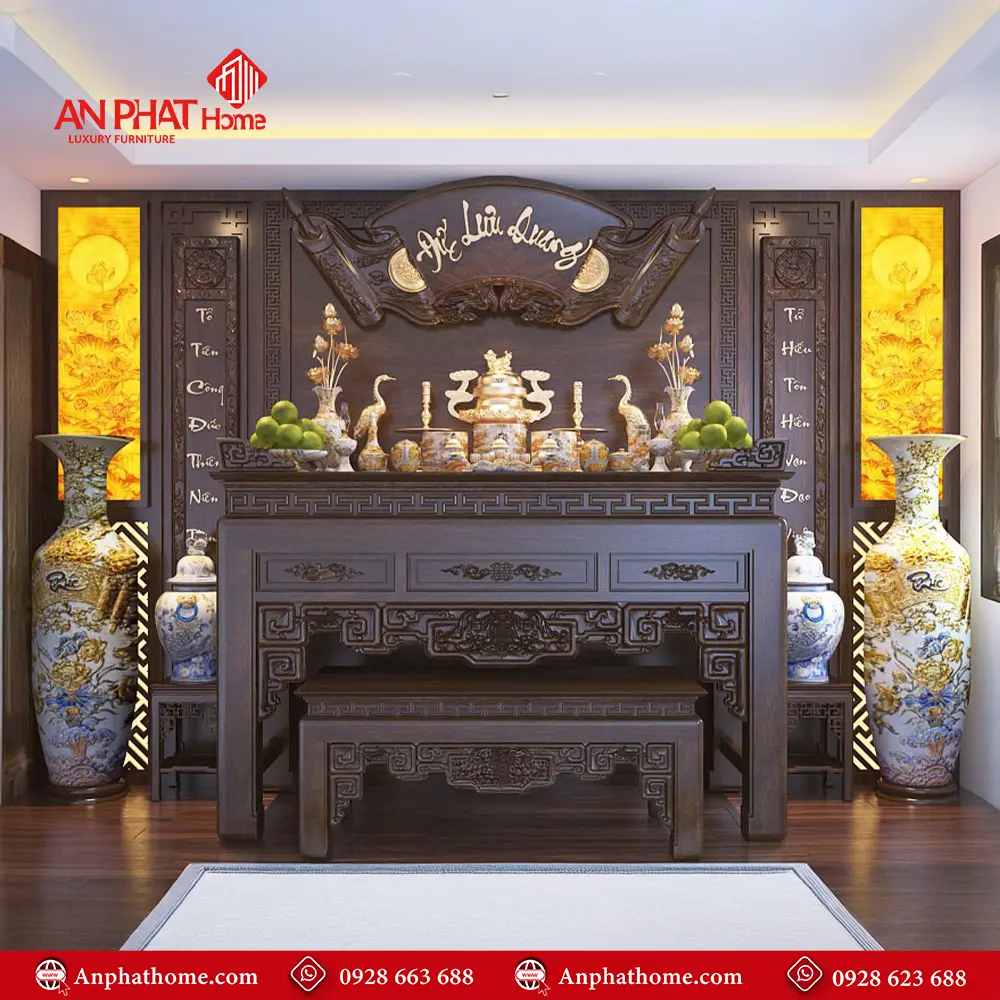 Bàn Thờ Gỗ Gụ Cao Cấp BT-2335 5 Bàn Thờ Gỗ Gụ Cao Cấp BT-2335
