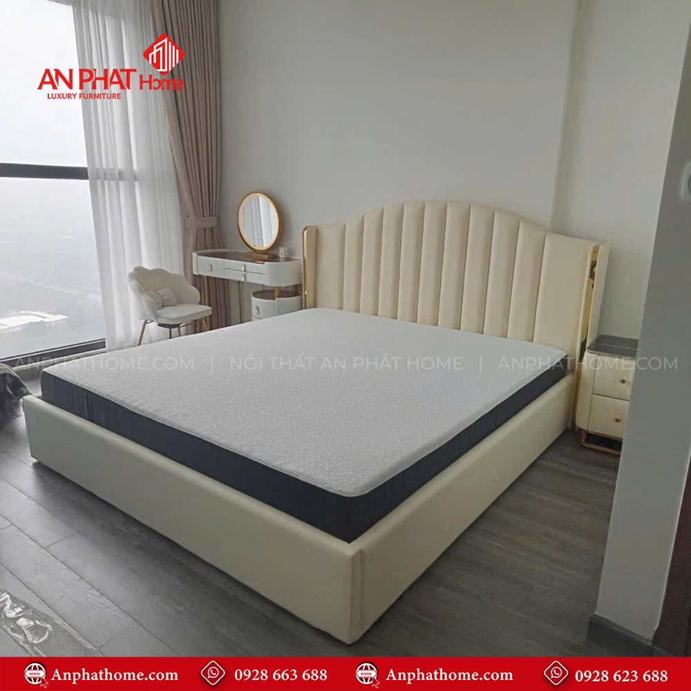 Giường Bọc Da Viền Vàng GN-262 3 Giường Bọc Da Viền Vàng GN-262