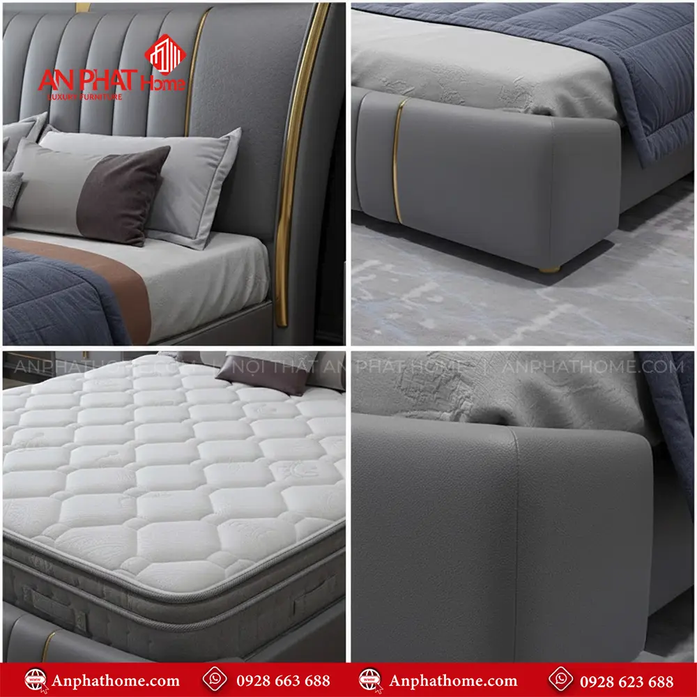 Giường Bọc Nệm Sang Trọng GN-266