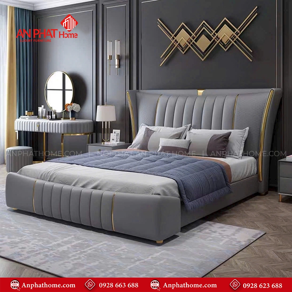 Giường Bọc Nệm Sang Trọng GN-266