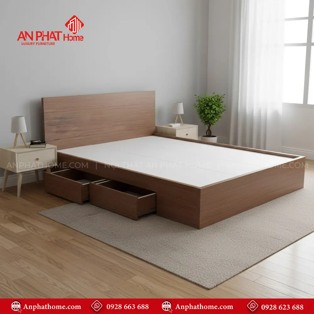 Giường Đẹp Có Ngăn Kéo GN-304 9 Giường Đẹp Có Ngăn Kéo GN-304
