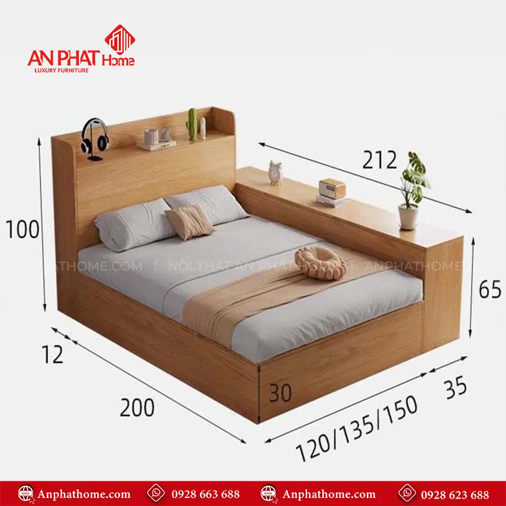 Giường Đôi Gỗ Công Nghiệp GN-215 21 Giường Đôi Gỗ Công Nghiệp GN-215