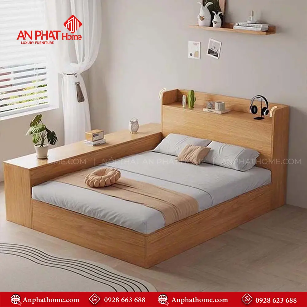 Giường Đôi Gỗ Công Nghiệp GN-215 20 Giường Đôi Gỗ Công Nghiệp GN-215