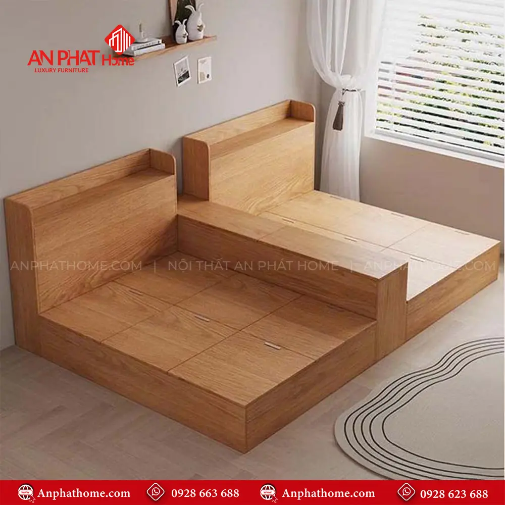 Giường Đôi Gỗ Công Nghiệp GN-215 16 Giường Đôi Gỗ Công Nghiệp GN-215