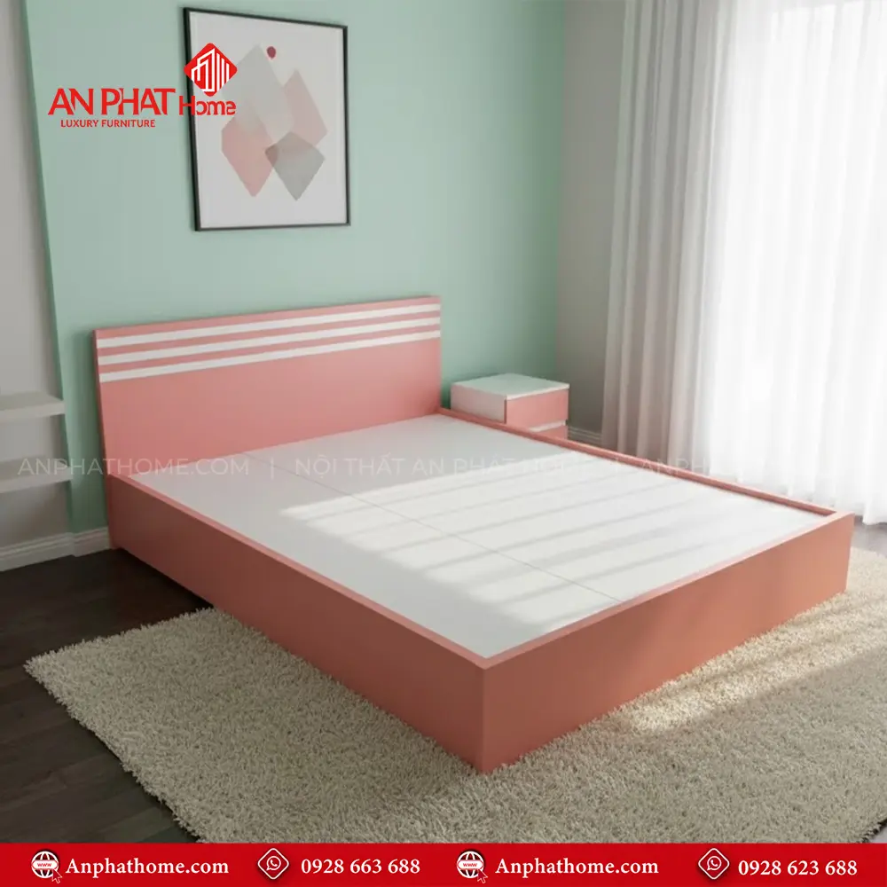 Giường Gỗ Công Nghiệp GN-203 10 Giường Gỗ Công Nghiệp GN-203