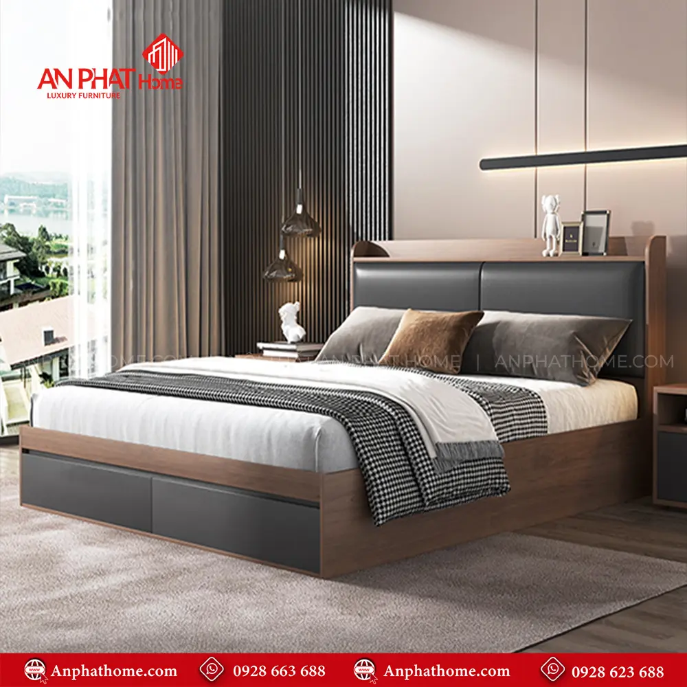 Giường Gỗ Công Nghiệp GN-210 10 Giường Gỗ Công Nghiệp GN-210