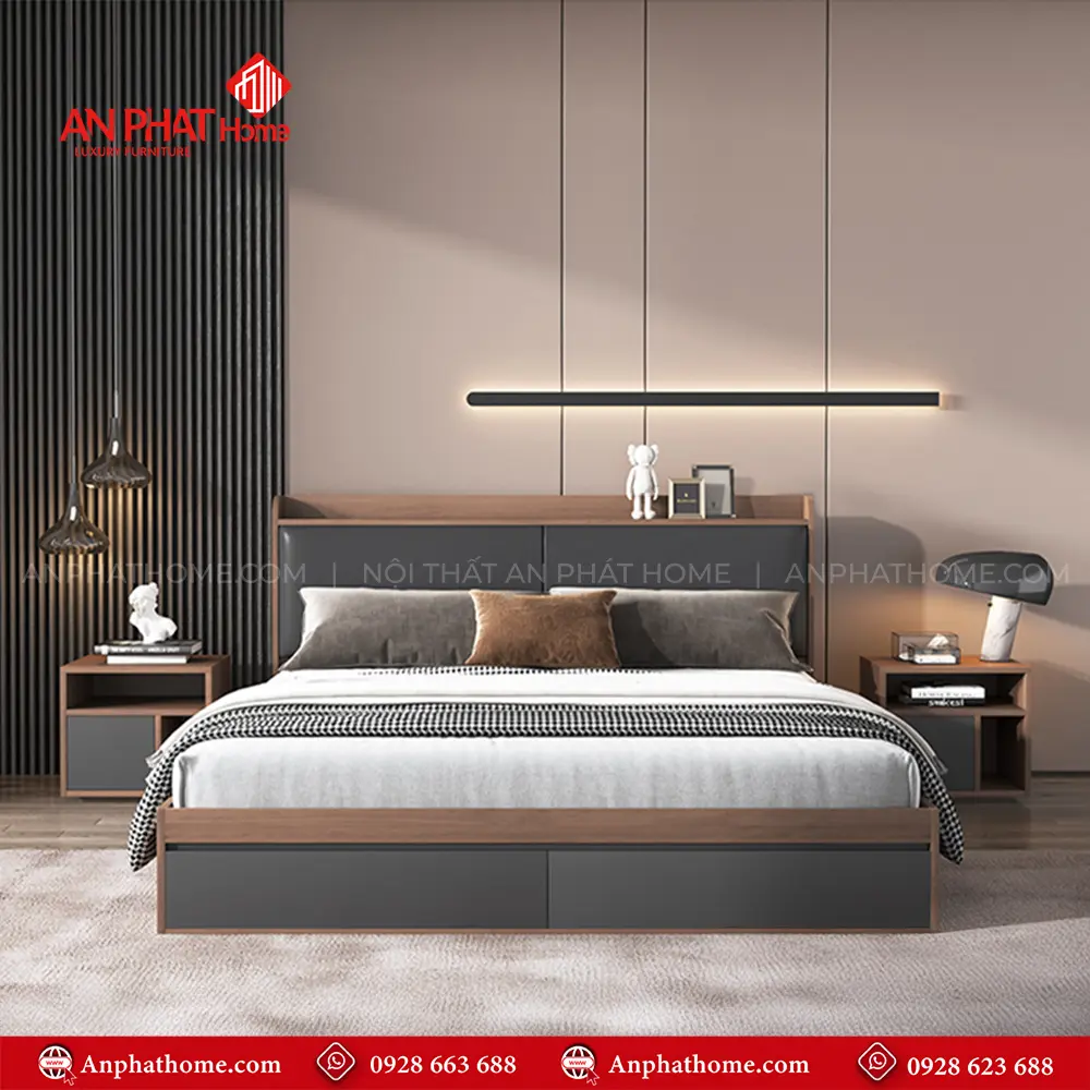 Giường Gỗ Công Nghiệp GN-210 9 Giường Gỗ Công Nghiệp GN-210