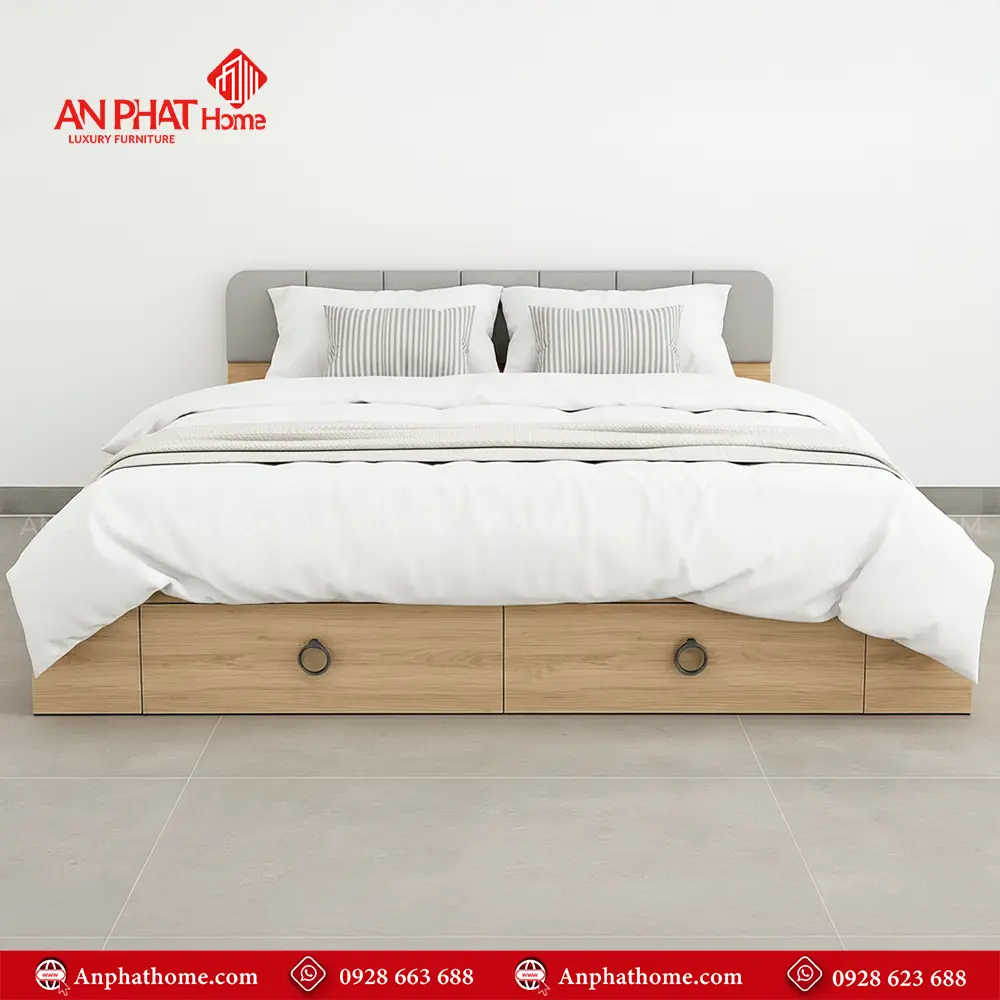 Giường Gỗ Công Nghiệp GN-238 10 Giường Gỗ Công Nghiệp GN-238