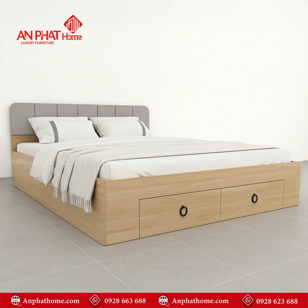 Giường Gỗ Công Nghiệp GN-238 12 Giường Gỗ Công Nghiệp GN-238