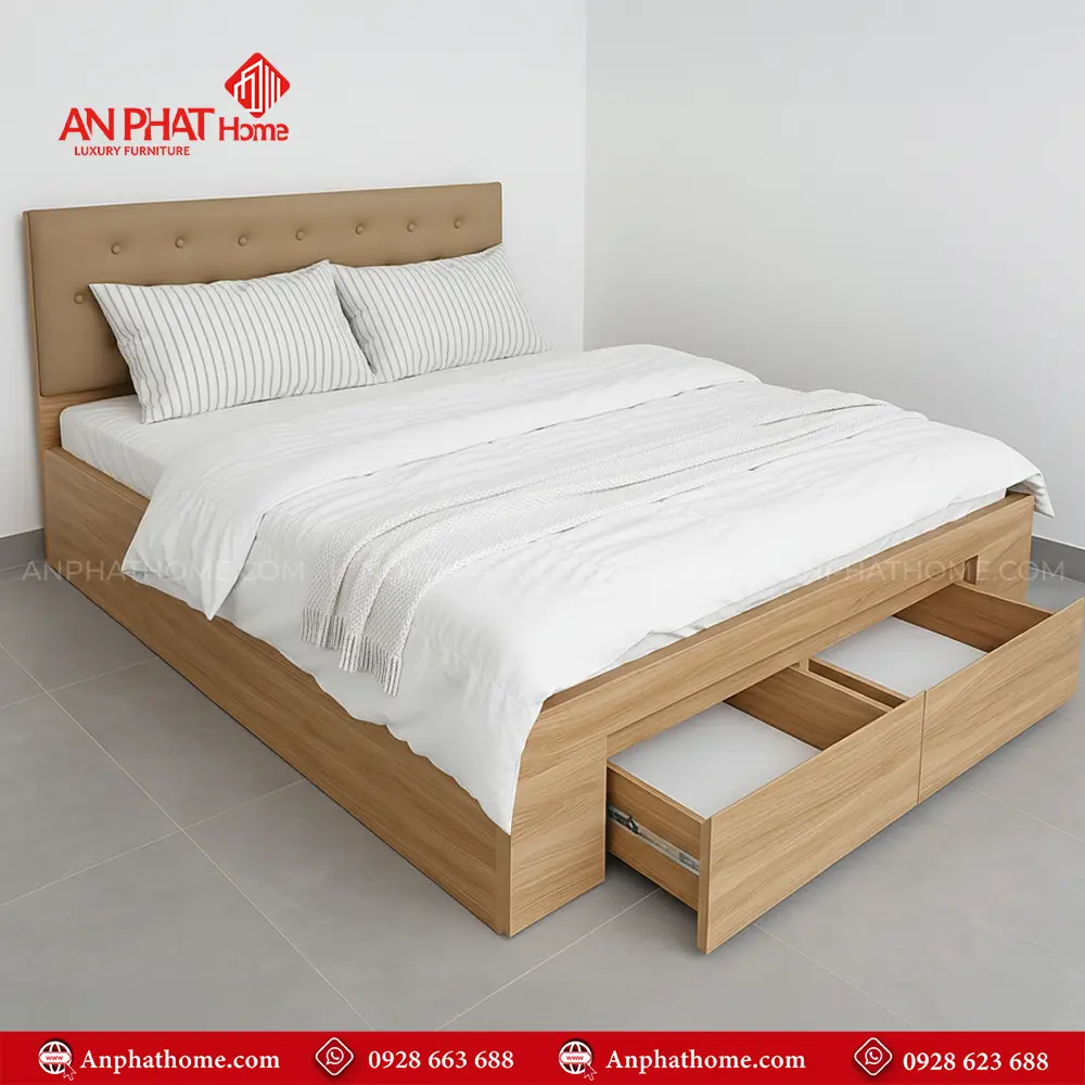 Giường Hiện Đại Có Ngăn Kéo GN-245 10 Giường Hiện Đại Có Ngăn Kéo GN-245