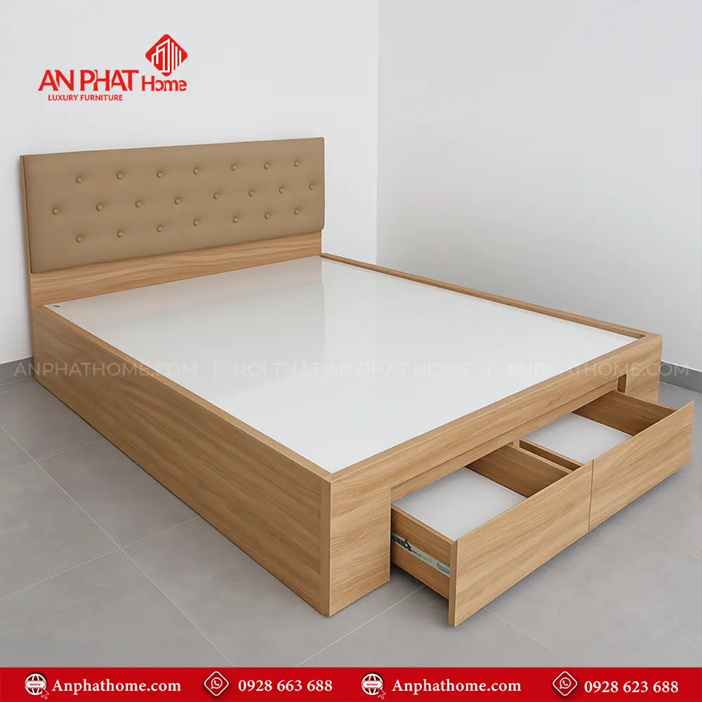 Giường Hiện Đại Có Ngăn Kéo GN-245 9 Giường Hiện Đại Có Ngăn Kéo GN-245