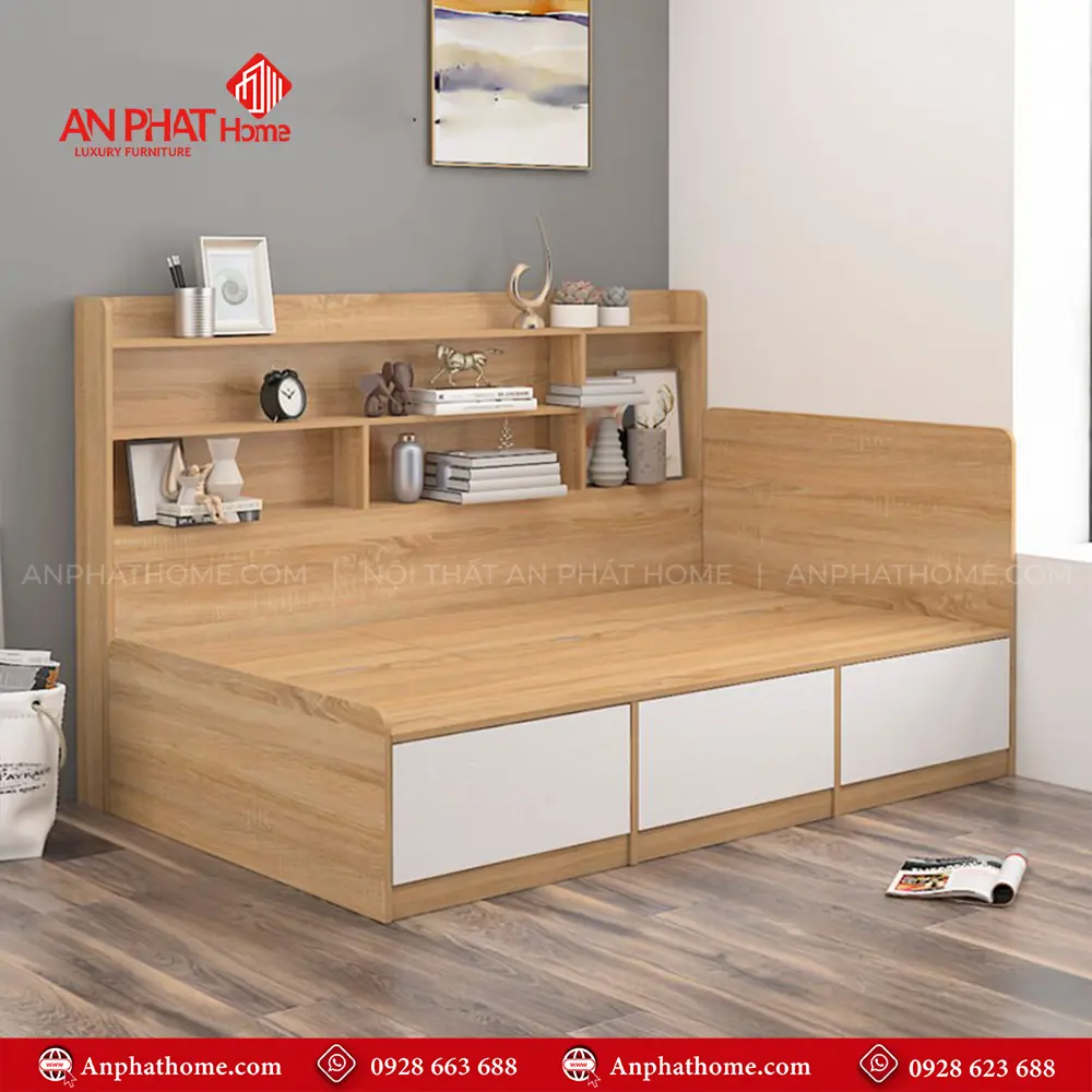 Giường hiện đại thiết kế liền kệ trưng bày GN-208 13 Giường hiện đại thiết kế liền kệ trưng bày GN-208