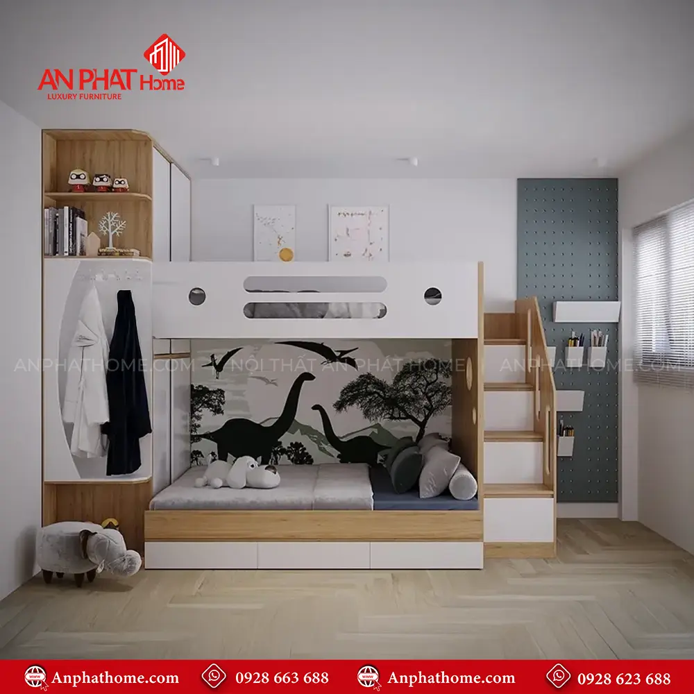Giường Ngủ 2 Tầng Đẹp GN-323 9 Giường Ngủ 2 Tầng Đẹp GN-323
