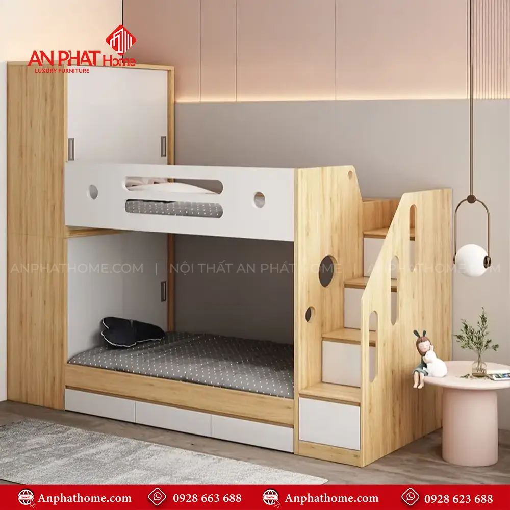 Giường Ngủ 2 Tầng Đẹp GN-323 11 Giường Ngủ 2 Tầng Đẹp GN-323