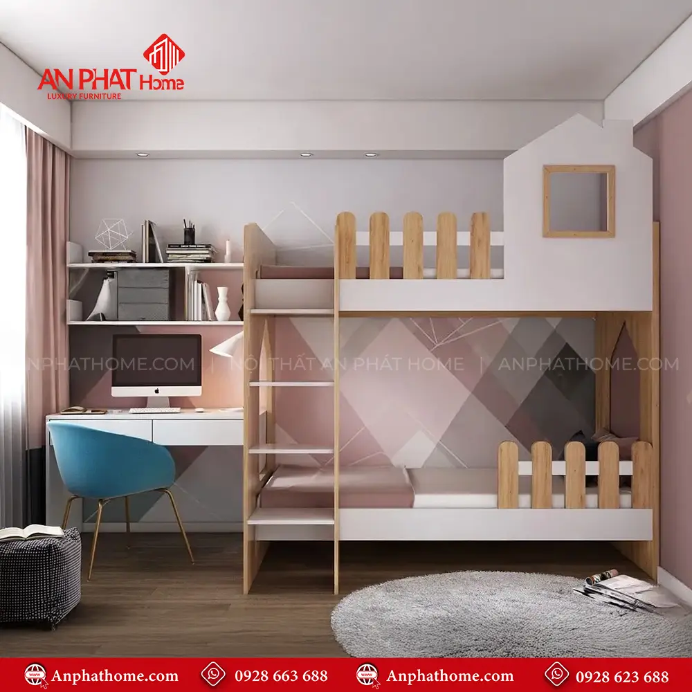 Giường Ngủ 2 Tầng Đẹp Hiện Đại GN-320 7 Giường Ngủ 2 Tầng Đẹp Hiện Đại GN-320