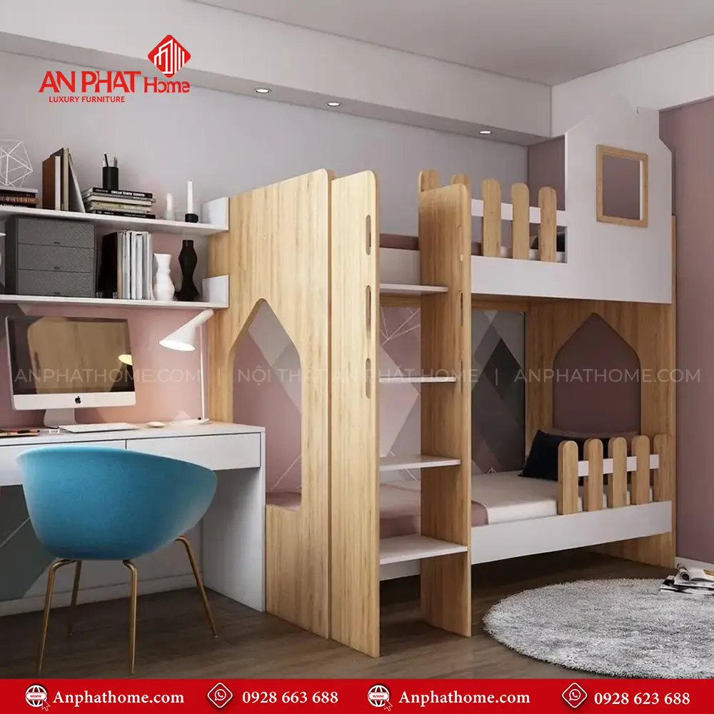 Giường Ngủ 2 Tầng Đẹp Hiện Đại GN-320 8 Giường Ngủ 2 Tầng Đẹp Hiện Đại GN-320
