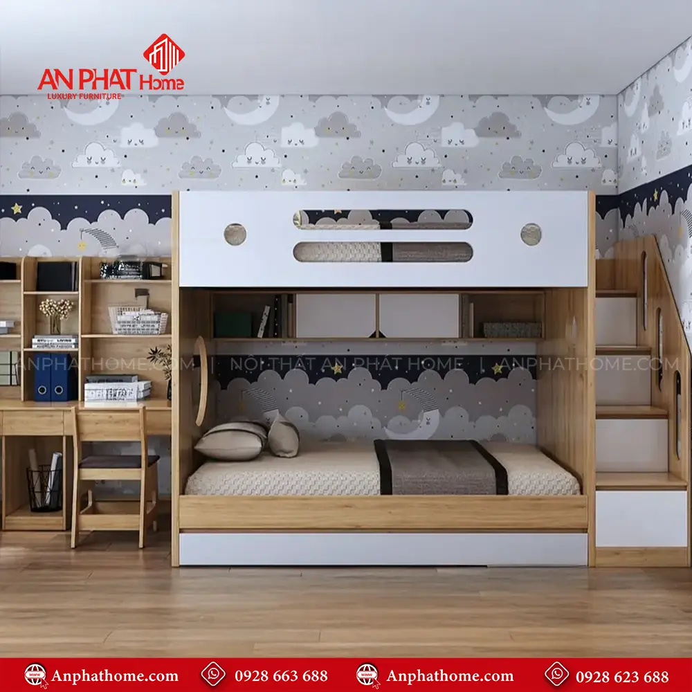 Giường Ngủ 2 Tầng Gỗ Công Nghiệp GN-319