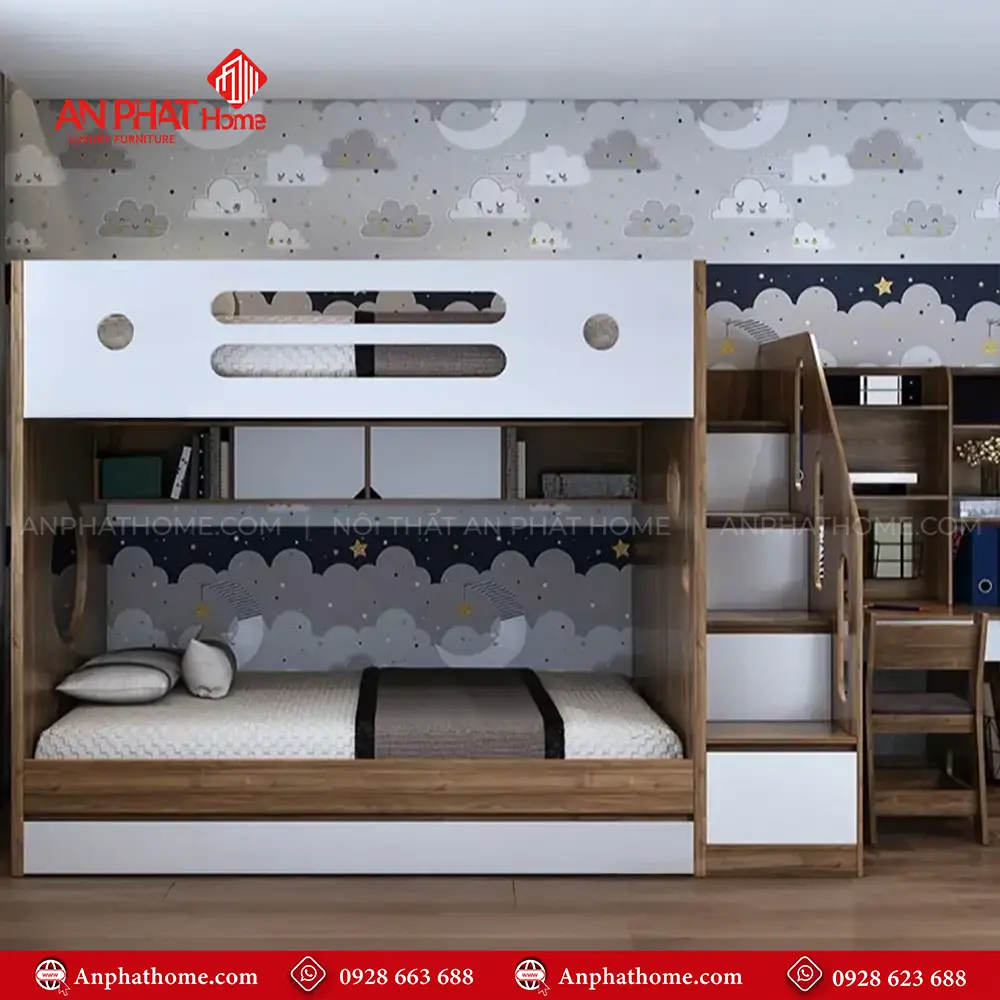 Giường Ngủ 2 Tầng Gỗ Công Nghiệp GN-319