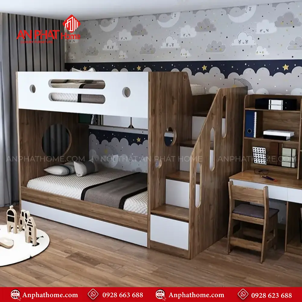 Giường Ngủ 2 Tầng Gỗ Công Nghiệp GN-319