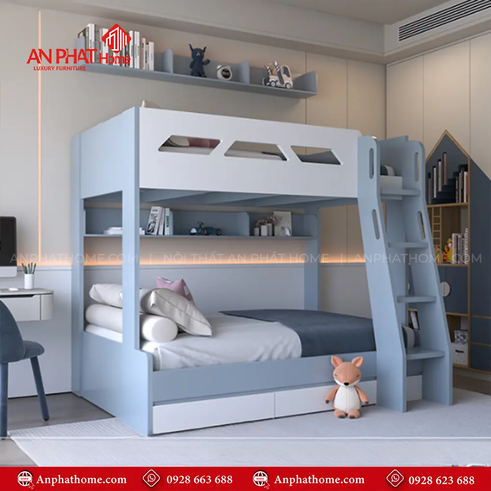 Giường Ngủ 2 Tầng Gỗ MDF GN-312 11 Giường Ngủ 2 Tầng Gỗ MDF GN-312
