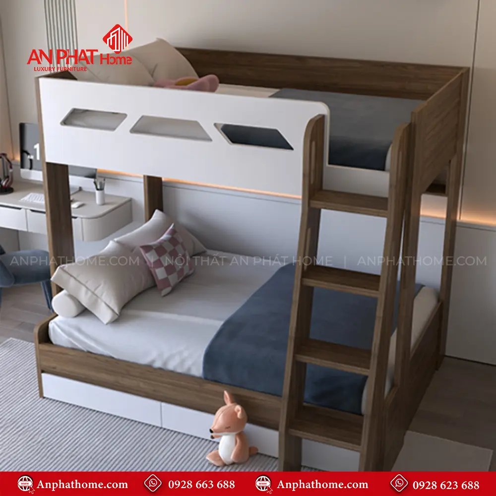 Giường Ngủ 2 Tầng Gỗ MDF GN-312 10 Giường Ngủ 2 Tầng Gỗ MDF GN-312