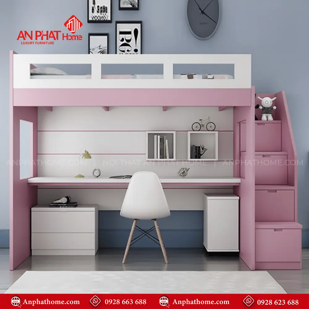Giường Ngủ 2 Tầng Kết Hợp Bàn Học Thông Minh GN-310 14 Giường Ngủ 2 Tầng Kết Hợp Bàn Học Thông Minh GN-310
