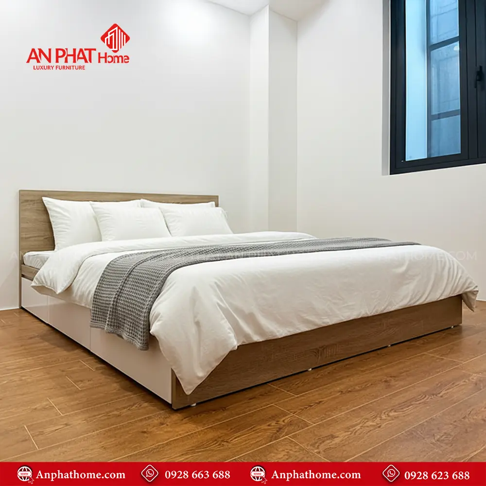 Giường Ngủ 3 Ngăn Kéo Hiện Đại GN-289 6 Giường Ngủ 3 Ngăn Kéo Hiện Đại GN-289