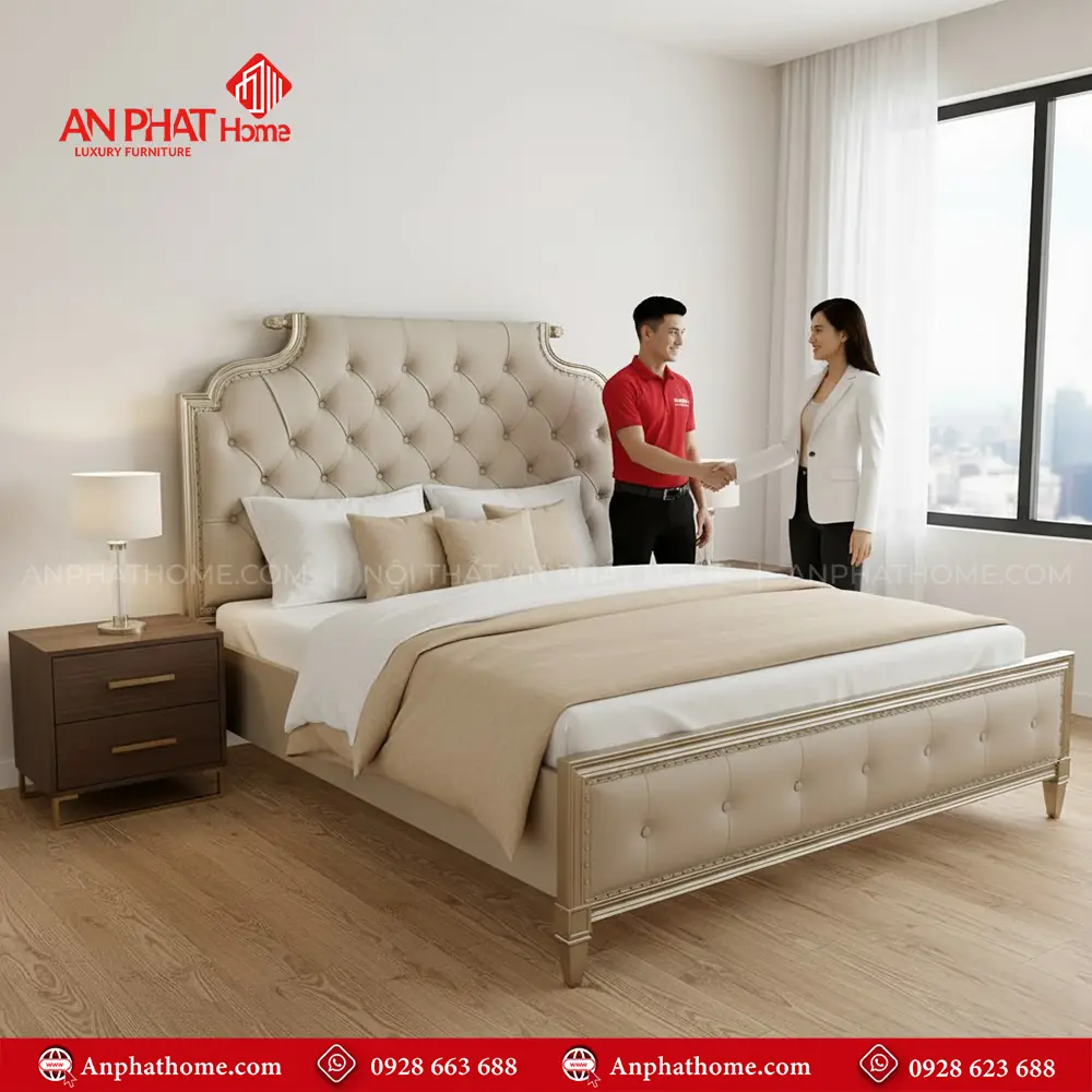 Giường Ngủ Bọc Nệm Cao Cấp GN-265 12 Giường Ngủ Bọc Nệm Cao Cấp GN-265