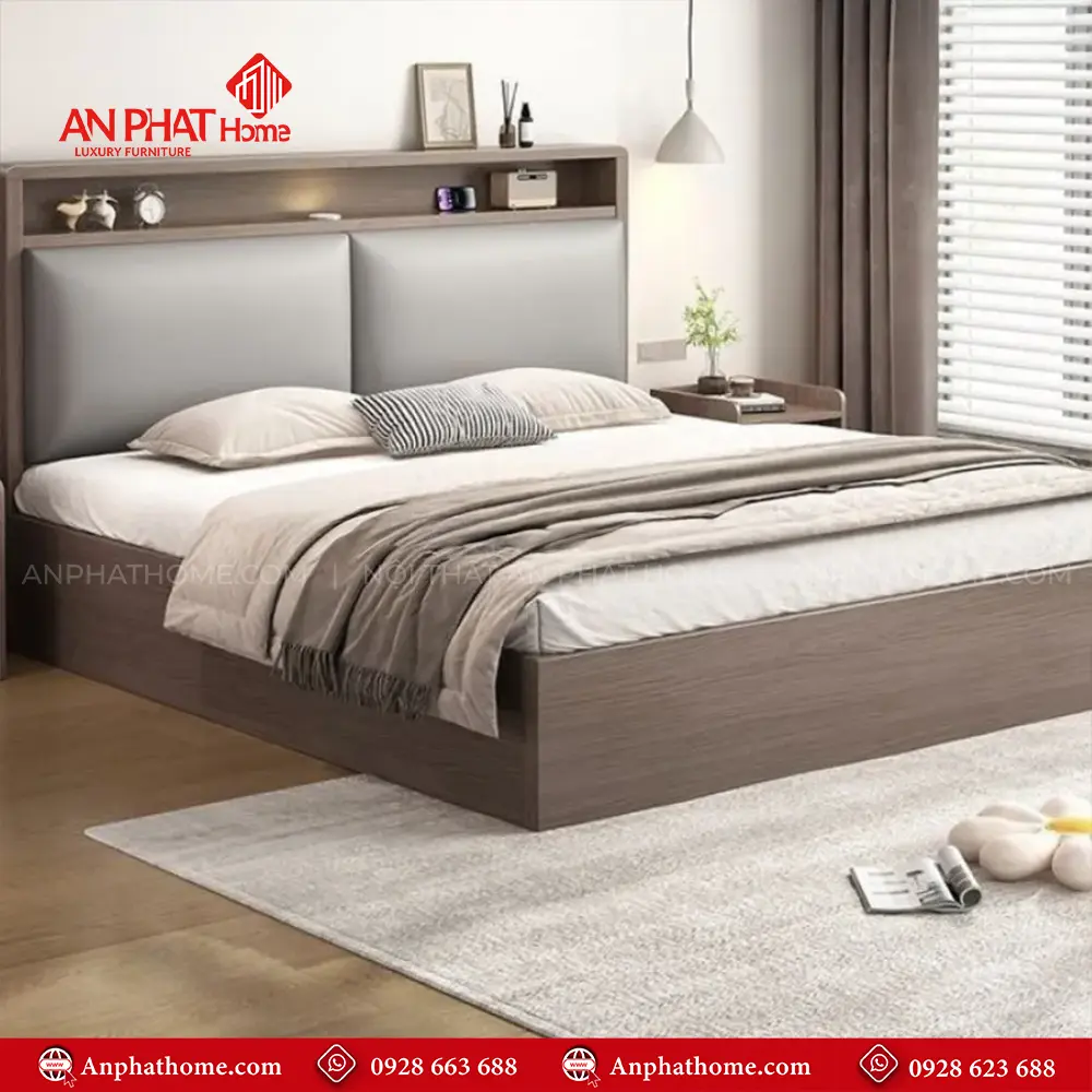 Giường Ngủ Cao Cấp MDF GN-348