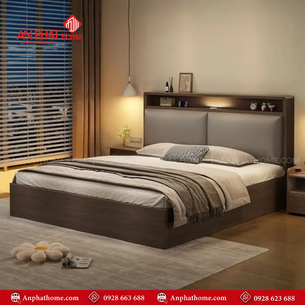 Giường Ngủ Cao Cấp MDF GN-348