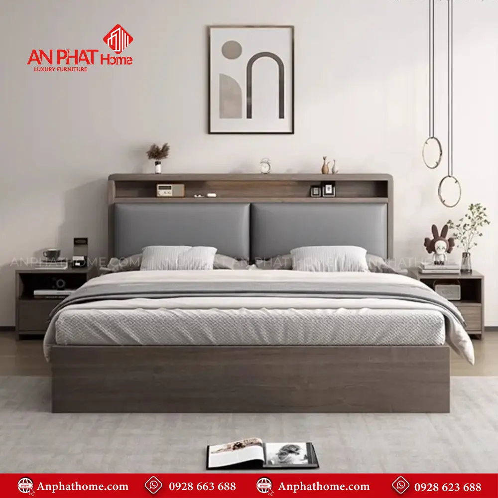 Giường Ngủ Cao Cấp MDF GN-348