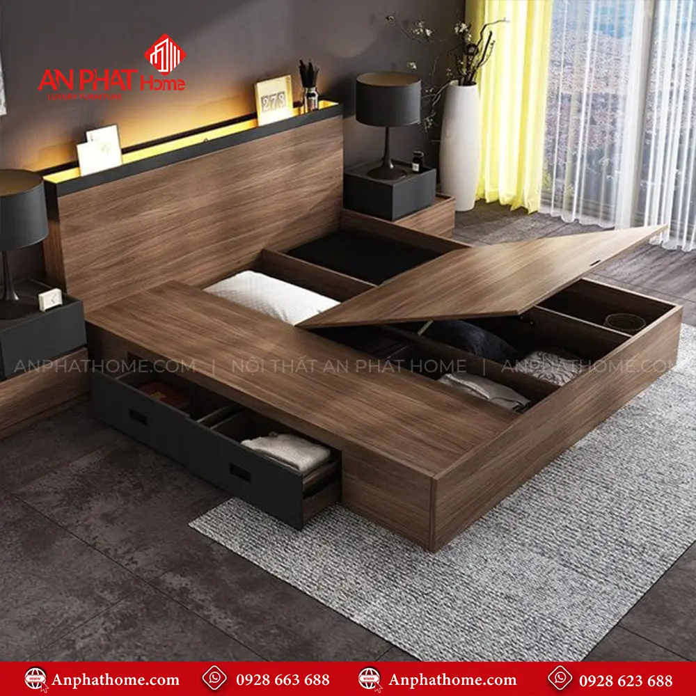 Giường Ngủ Cao Cấp Thông Minh GN-333 12 Giường Ngủ Cao Cấp Thông Minh GN-333