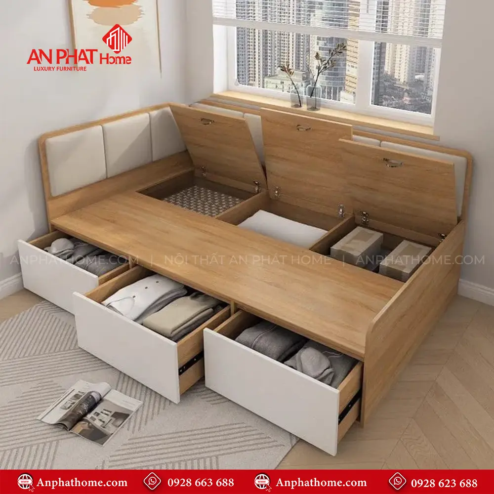 Giường Ngủ Cao Cấp Thông Minh GN-358 8 Giường Ngủ Cao Cấp Thông Minh GN-358