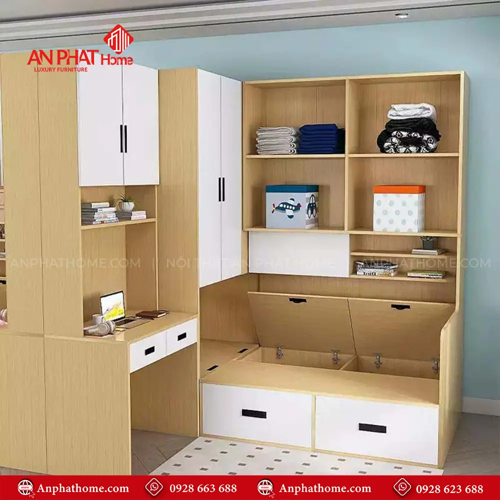 Giường Ngủ Cho Bé Kết Hợp Bàn Học GN-217 17 Giường Ngủ Cho Bé Kết Hợp Bàn Học GN-217