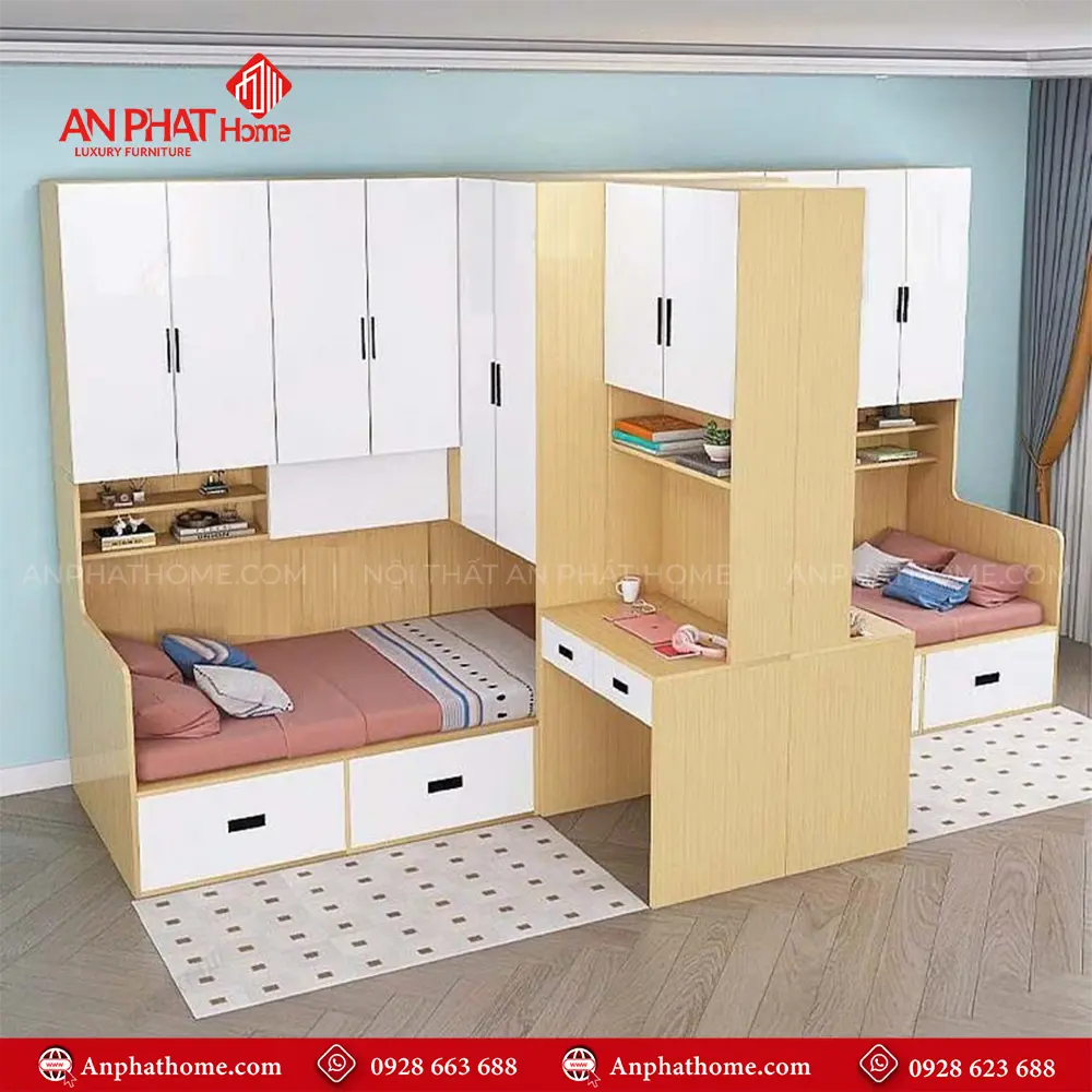 Giường Ngủ Cho Bé Kết Hợp Bàn Học GN-217 18 Giường Ngủ Cho Bé Kết Hợp Bàn Học GN-217
