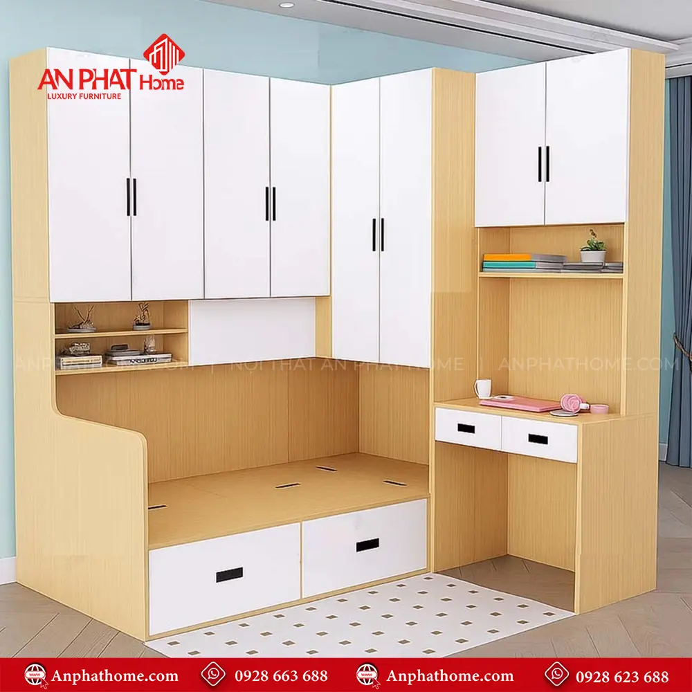 Giường Ngủ Cho Bé Kết Hợp Bàn Học GN-217 15 Giường Ngủ Cho Bé Kết Hợp Bàn Học GN-217