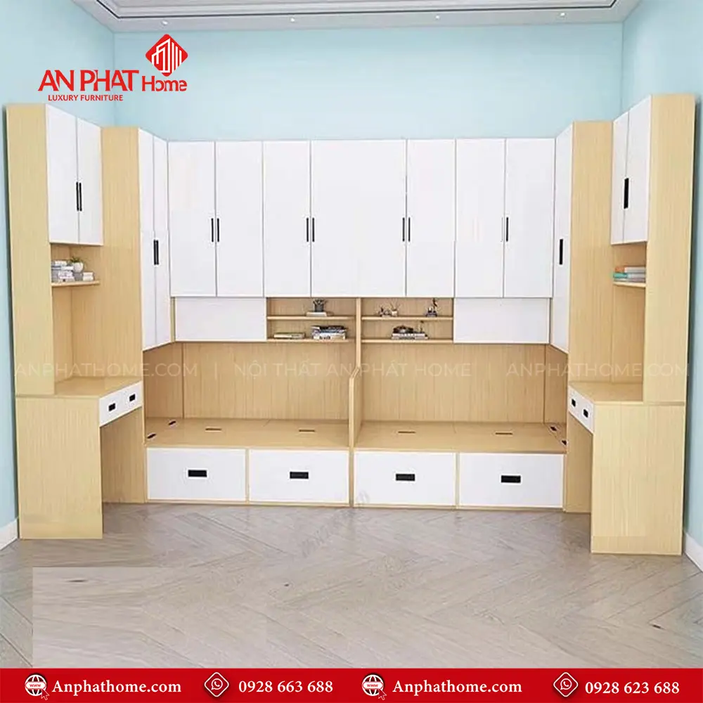 Giường Ngủ Cho Bé Kết Hợp Bàn Học GN-217 19 Giường Ngủ Cho Bé Kết Hợp Bàn Học GN-217