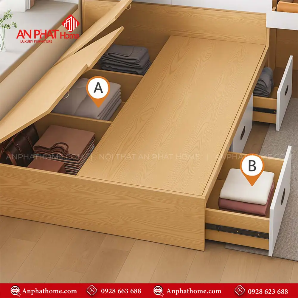 Giường Ngủ Đẹp Có Ngăn Kéo GN-213 23 Giường Ngủ Đẹp Có Ngăn Kéo GN-213