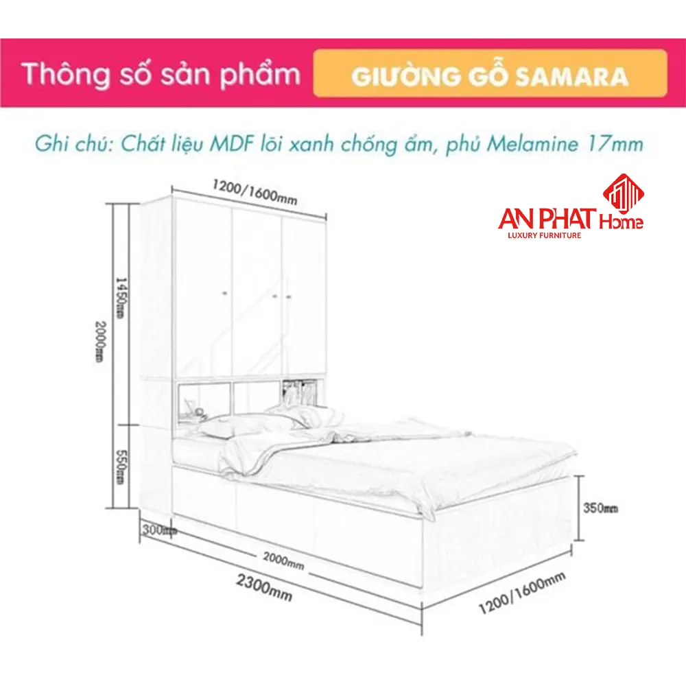 Giường Ngủ Đẹp Kết Hợp Tủ Quần Áo GN-328 18 Giường Ngủ Đẹp Kết Hợp Tủ Quần Áo GN-328