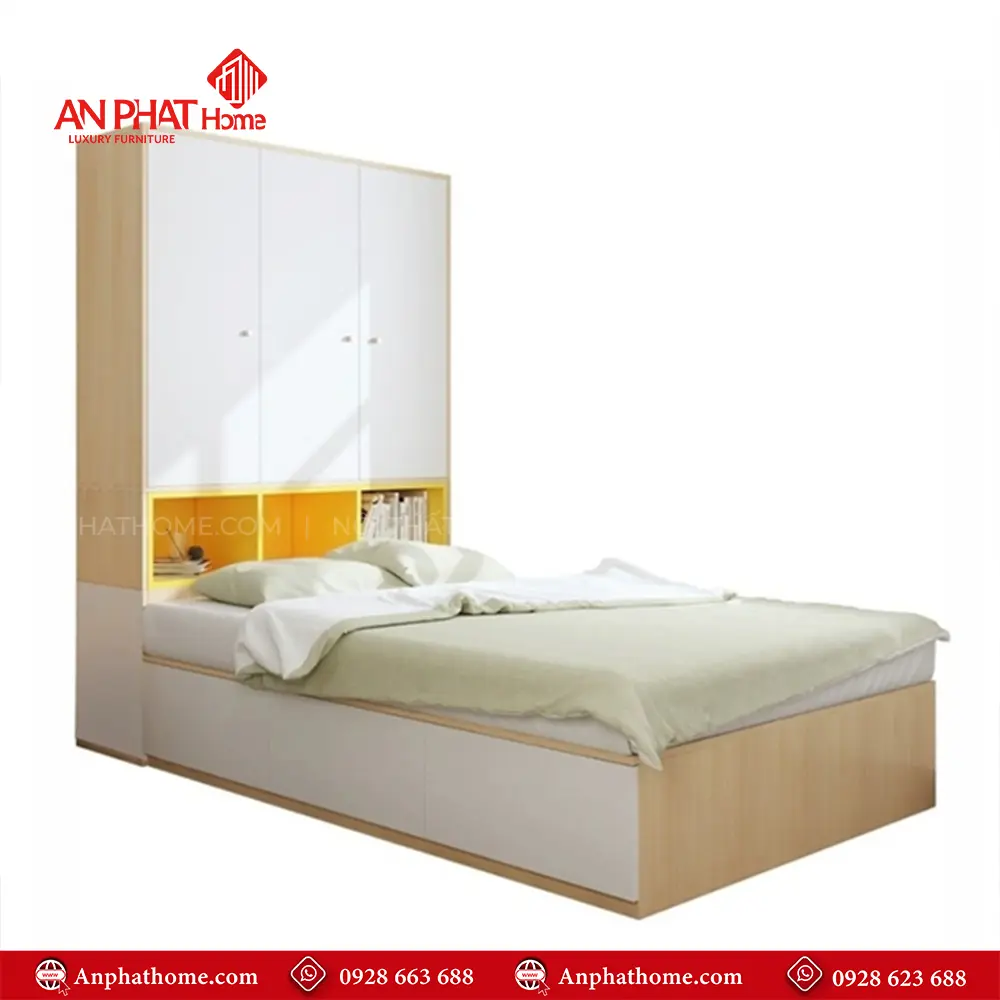 Giường Ngủ Đẹp Kết Hợp Tủ Quần Áo GN-328 17 Giường Ngủ Đẹp Kết Hợp Tủ Quần Áo GN-328