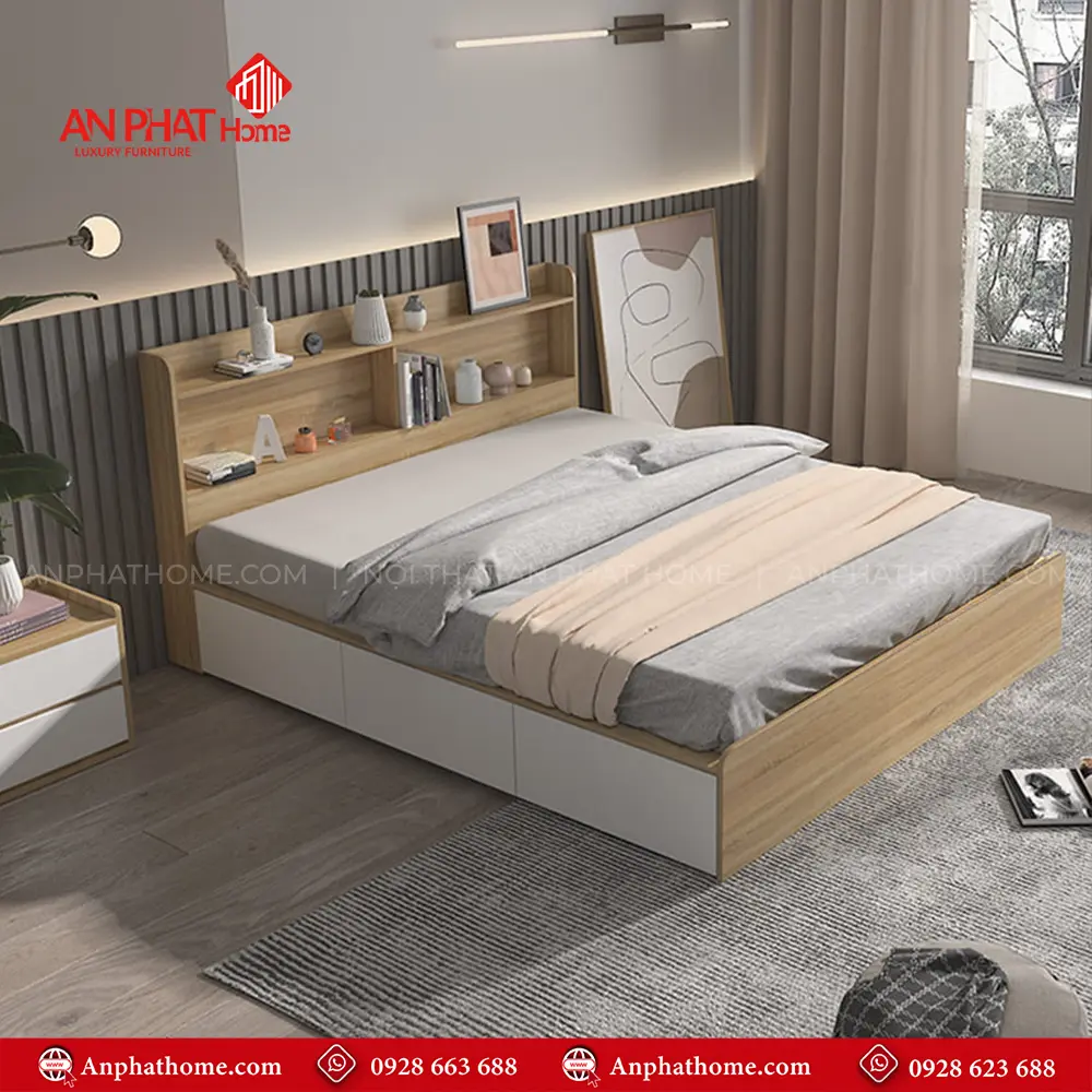 Giường Ngủ Gỗ Công Nghiệp GN-221 18 Giường Ngủ Gỗ Công Nghiệp GN-221