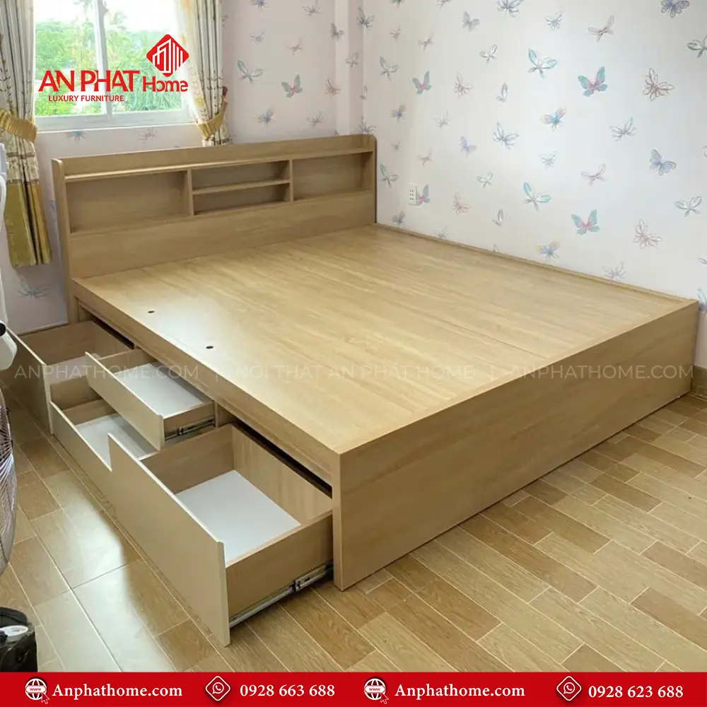 Giường Ngủ Gỗ Công Nghiệp Thông Minh GN-349 11 Giường Ngủ Gỗ Công Nghiệp Thông Minh GN-349