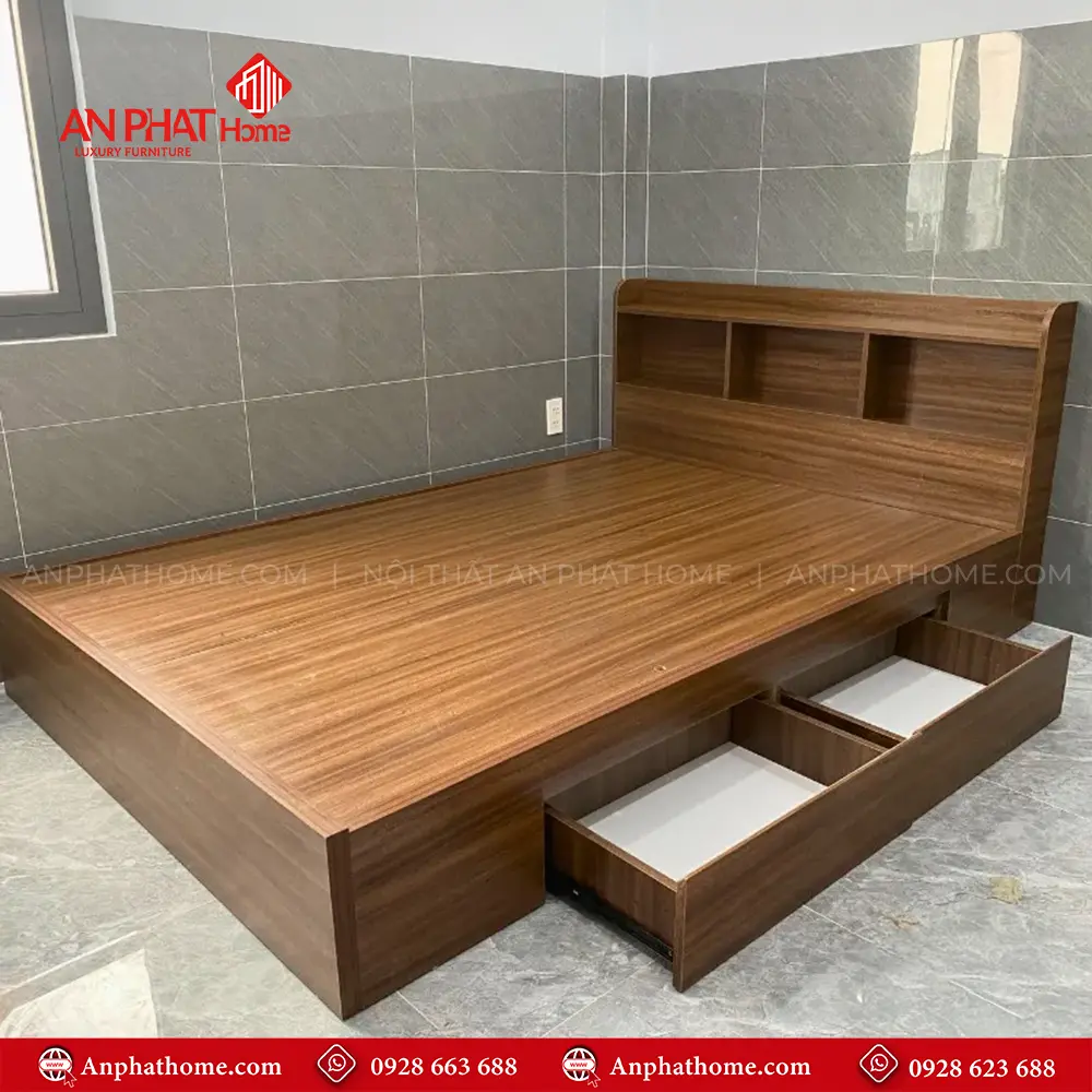 Giường Ngủ Gỗ Công Nghiệp Thông Minh GN-361 7 Giường Ngủ Gỗ Công Nghiệp Thông Minh GN-361