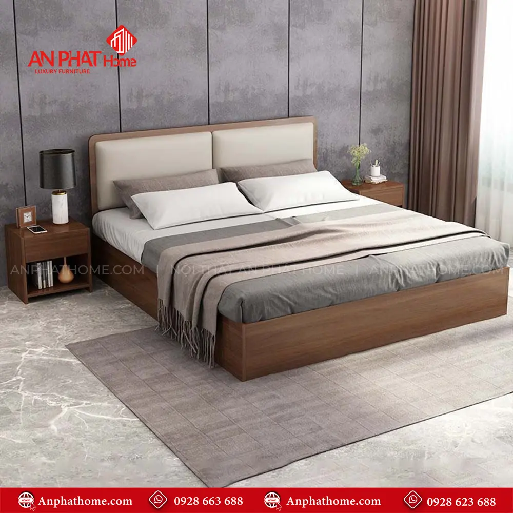 Giường Ngủ Gỗ MDF GN-229 9 Giường Ngủ Gỗ MDF GN-229