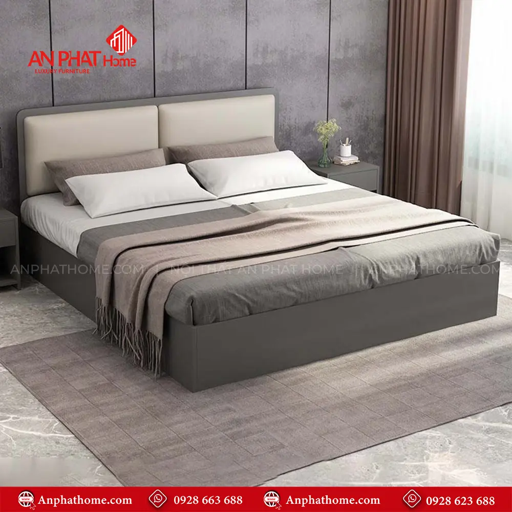 Giường Ngủ Gỗ MDF GN-229 11 Giường Ngủ Gỗ MDF GN-229